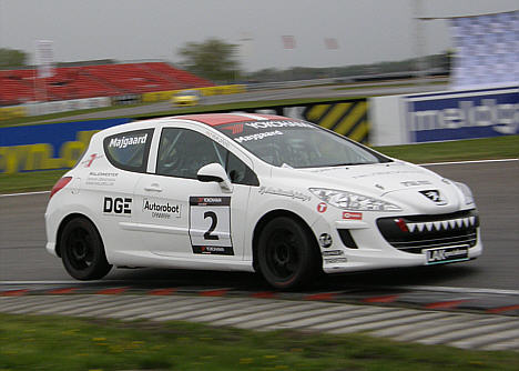 Anders Majgaard på vej mod pole position.